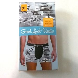Good Luck Undies New Men's Every Day Fit Boxer Briefs XL Vintage Fighter Planes